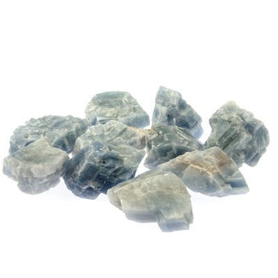 Calcite blue crystals - blue calcite