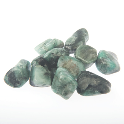 Emerald crystal tumble stone large