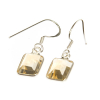 Citrine crystal earrings - rectangle
