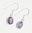 Amethyst earrings - faceted oval drop earrings