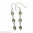 Peridot Crystal 3 Stone Earrings with Tear Drop