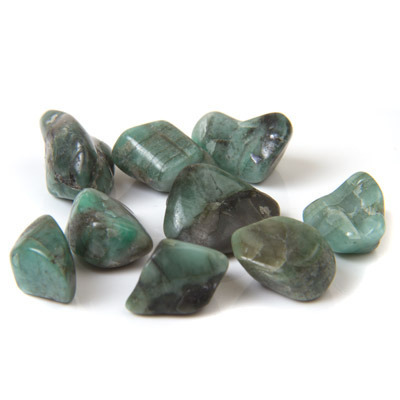 Emerald crystal tumble stone medium size