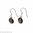 Smokey quartz earrings - smoky quartz oval faceted earrings (J18)