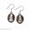 Smokey quartz earrings - smoky quartz large oval faceted earrings (J32)