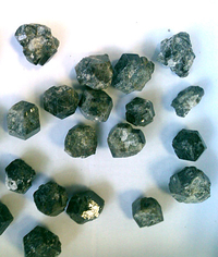 Melanite - black garnet crystal
