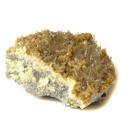 Sulphur crystal with celestite - natural (04) sulfur