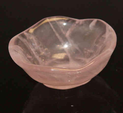 Rose quartz crystal gem bowl