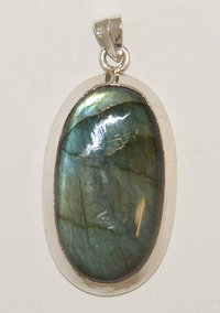 Labradorite pendant - labradorite crystal oval pendant (56)