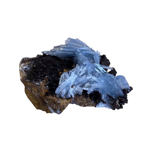 Blue Barite crystal, Baryte blue 01