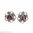 Garnet Crystal Earrings - Fancy Studs Heart