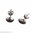Garnet Crystal Stud Earrings - Oval