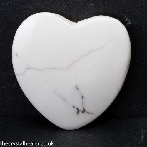 Howlite crystal heart