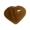 Honey calcite crystal heart - honey calcite puff heart