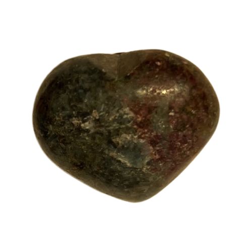 Hessonite garnet crystal heart - Hessonite garnet puff heart